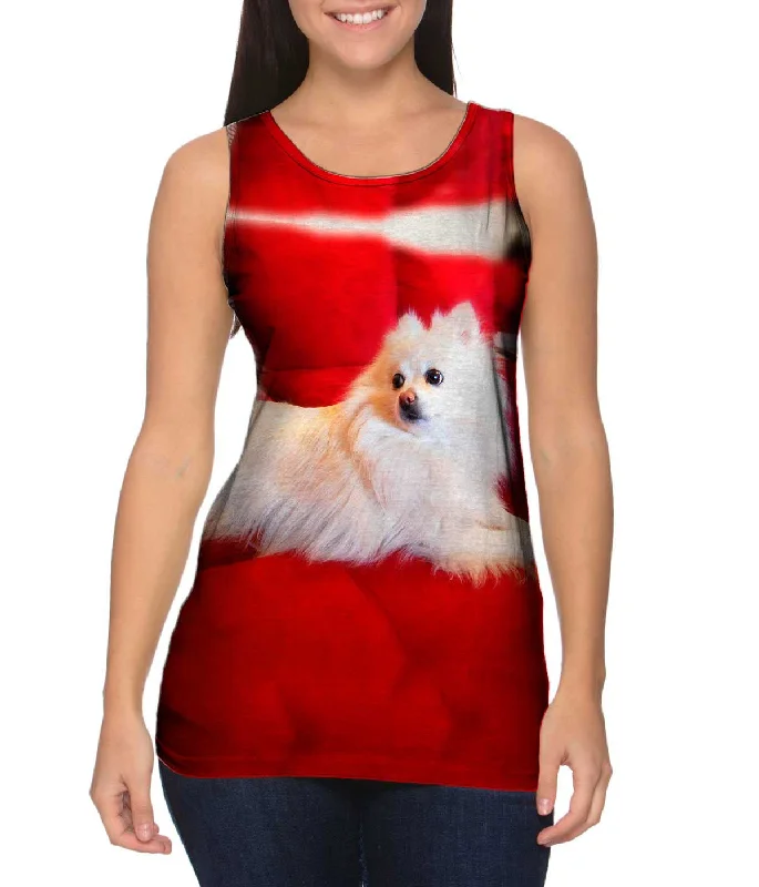 Square Neck Women's Organic Cotton Tank Tops in Earth TonesSuper Pomeranian