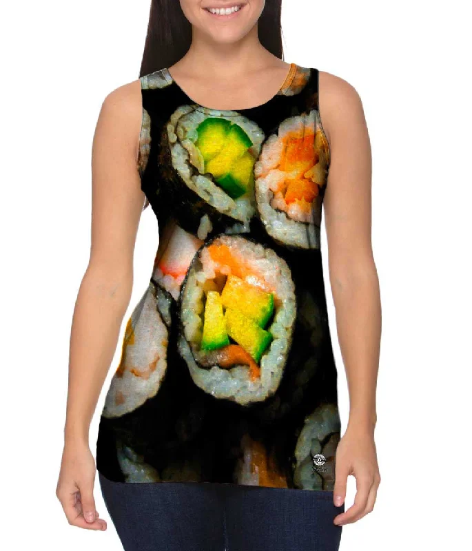 Crew Neck Women's Sustainable Tank Tops Made from Recycled MaterialsSush Paradise