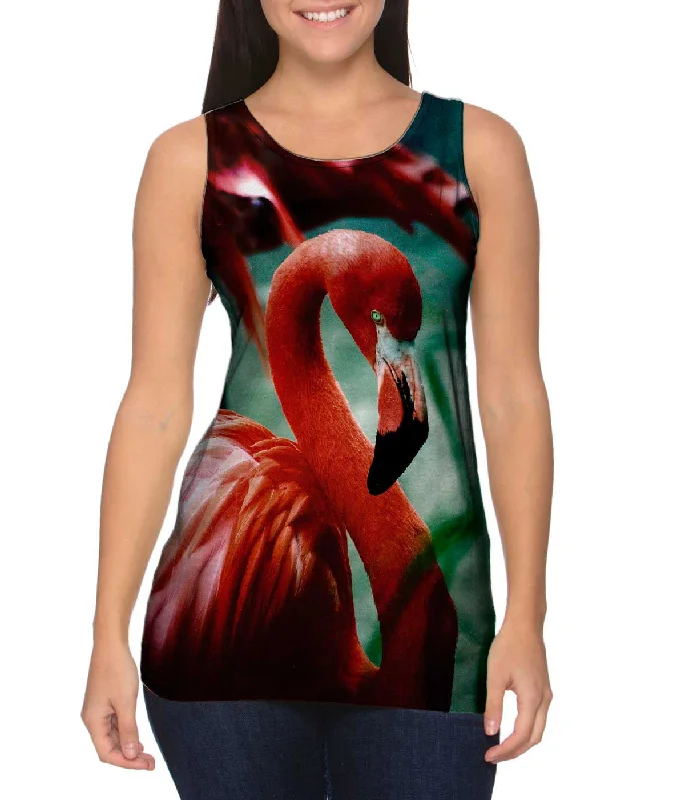 Halter Neck Women's Modal Blend Tank Tops for ComfortSweet Flamingo