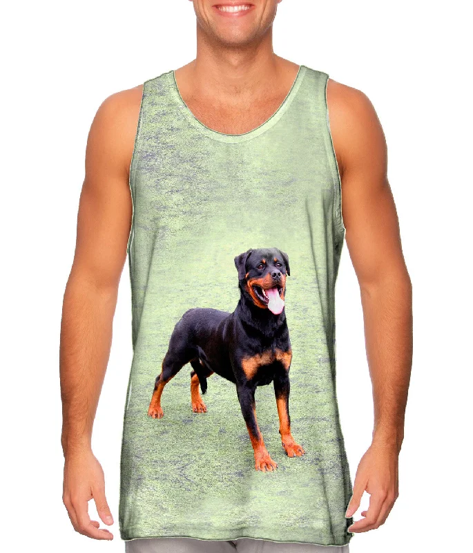 High - Neck Women's Silk Blend Tank Tops for a Luxurious FeelSweet Park Rottweiler