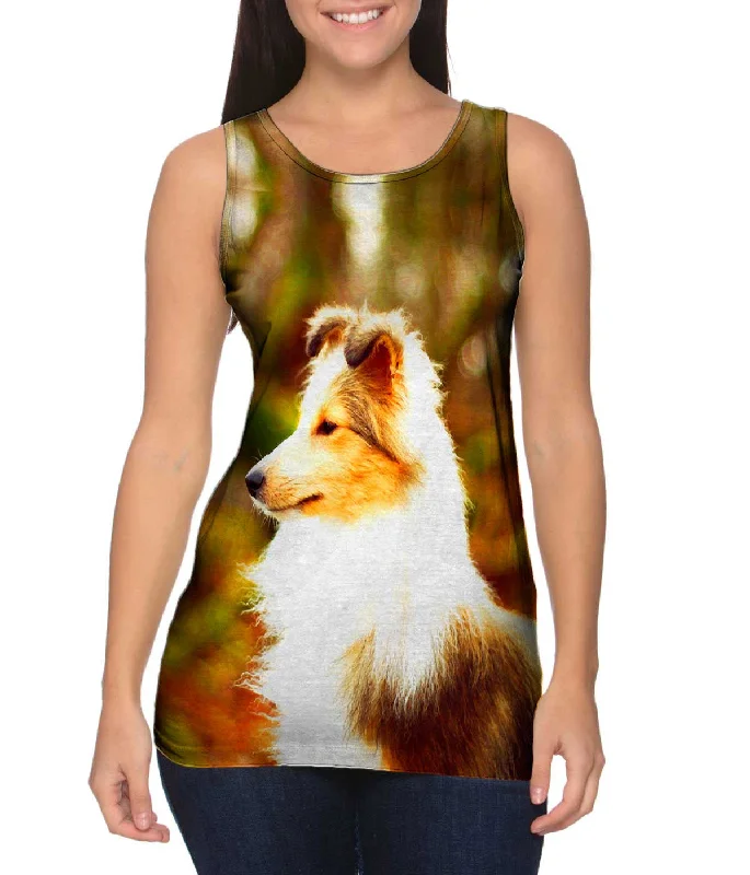 Crew Neck Women's Sustainable Tank Tops Made from Recycled MaterialsSwift Sheltie