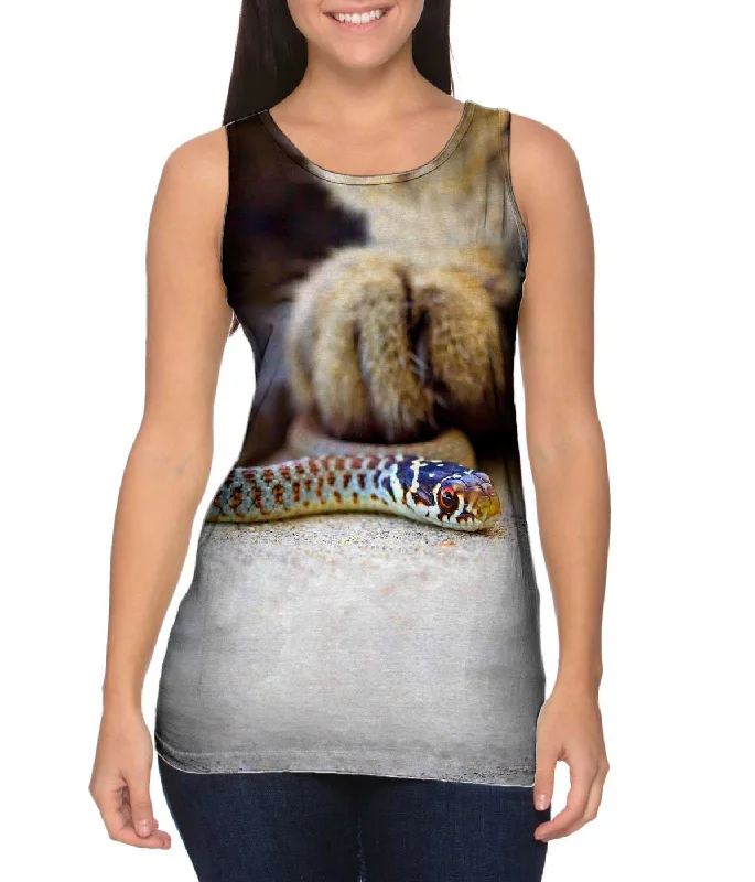 Mock Neck Women's Performance Tank Tops for CyclingSwift Small Snake