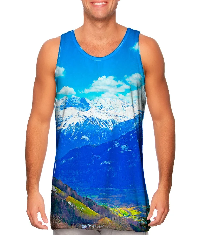 Square Neck Women's Organic Cotton Tank Tops in Earth TonesSwiss Alps