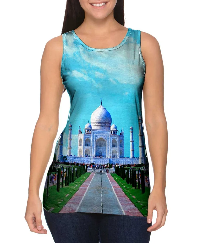 Mock Neck Women's Performance Tank Tops for CyclingTaj Mahal India