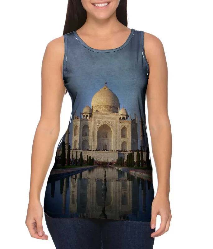 Crew Neck Women's Sustainable Tank Tops Made from Recycled MaterialsTaj Mahal