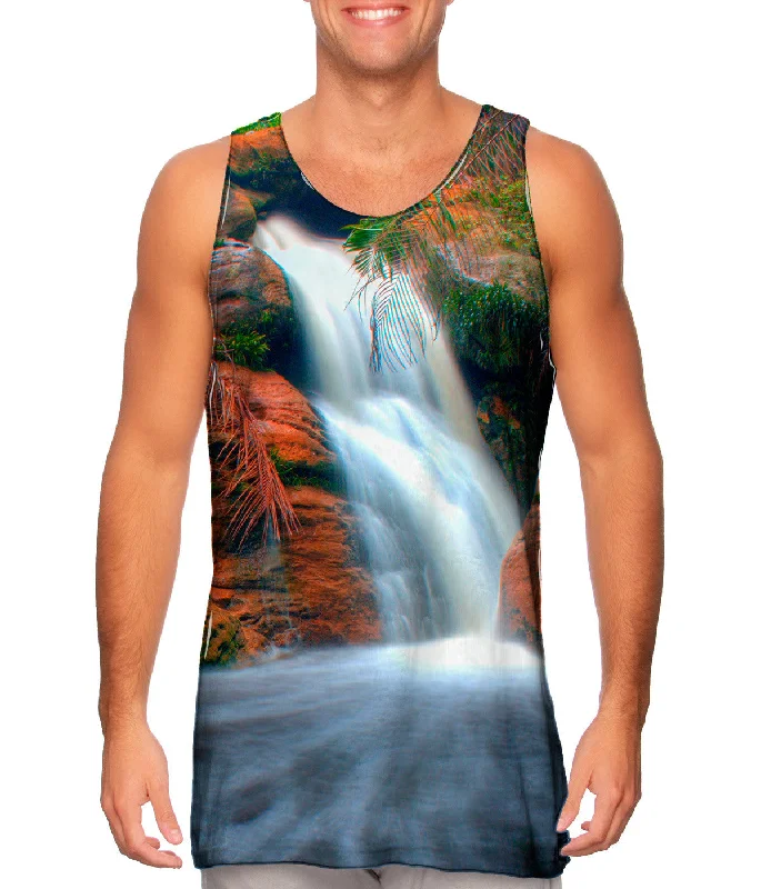 Square Neck Women's Organic Cotton Tank Tops in Earth TonesTajor Waterfall