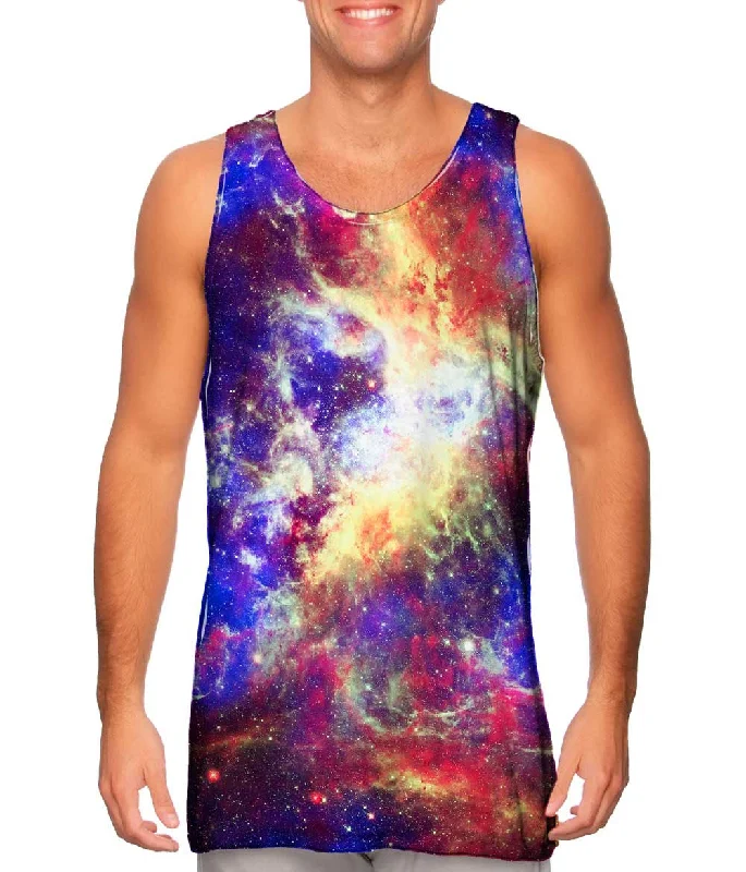 Halter Neck Women's Modal Blend Tank Tops for ComfortTarantula Space Nebula