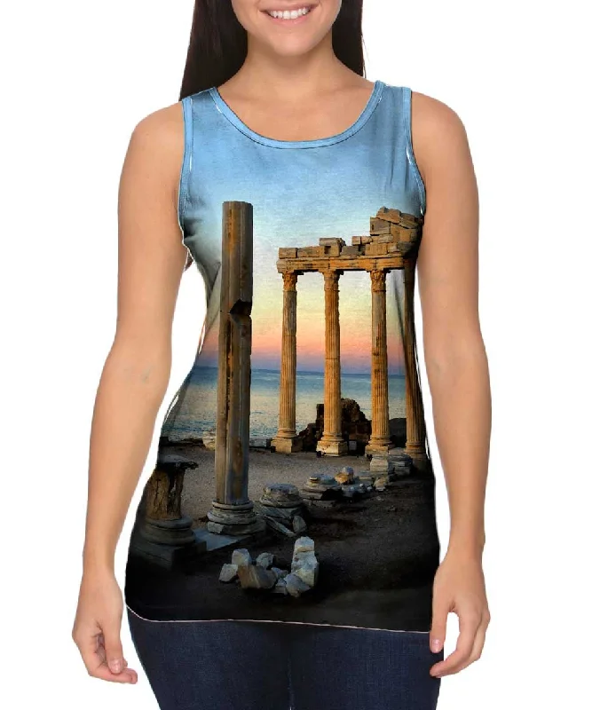 Crew Neck Women's Sustainable Tank Tops Made from Recycled MaterialsTemple Of Apollo