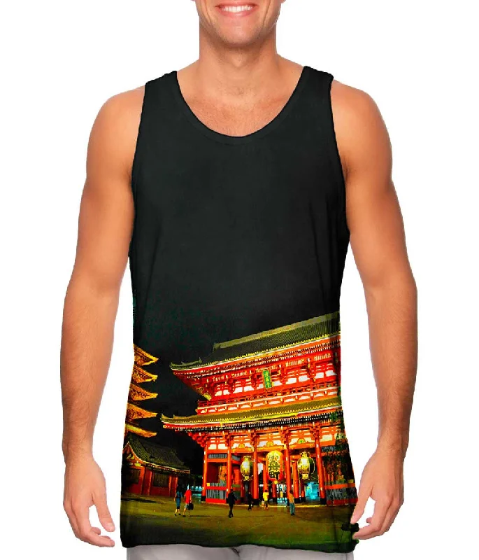 Mock Neck Women's Performance Tank Tops for CyclingTemple Of Asakusa