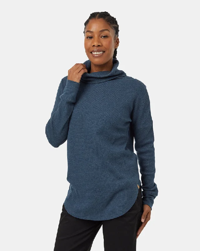 Women's thermal long sleeve fleece - lined shirtTentree TreeWaffle Turtleneck LS - Women's