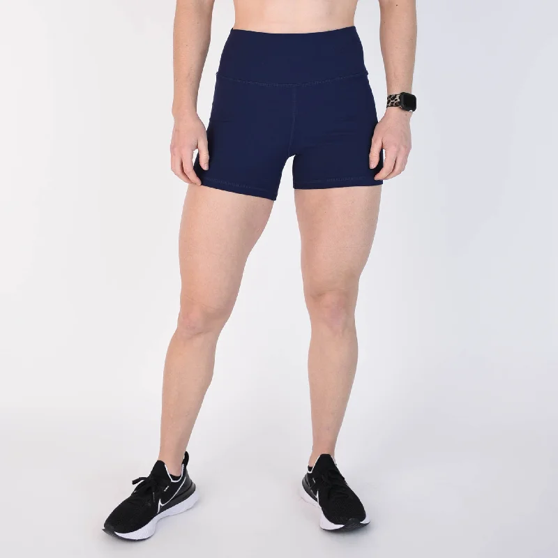 Twill Women Shorts with a Smooth Texture and DurabilityTrue High Contour Short 4" - Higher Rise