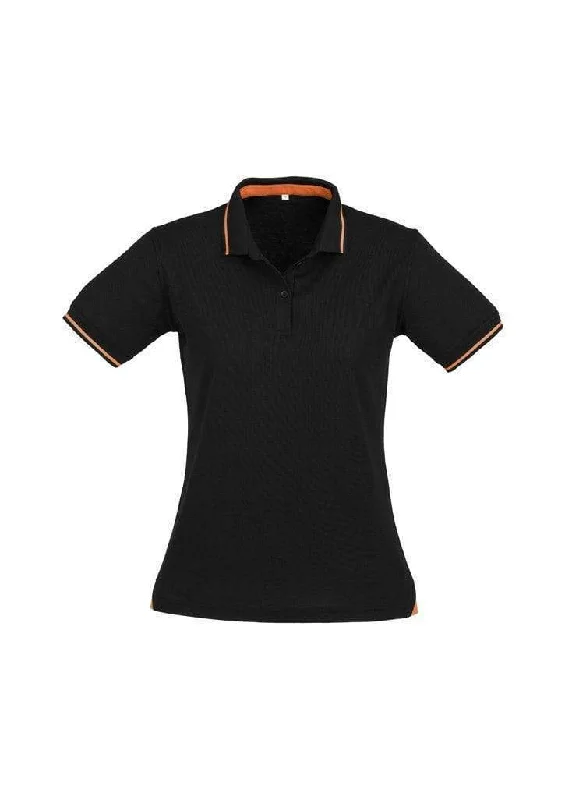 Button - through back polo shirt for a unique designBiz Collection Women’s Jet Polo P226LS