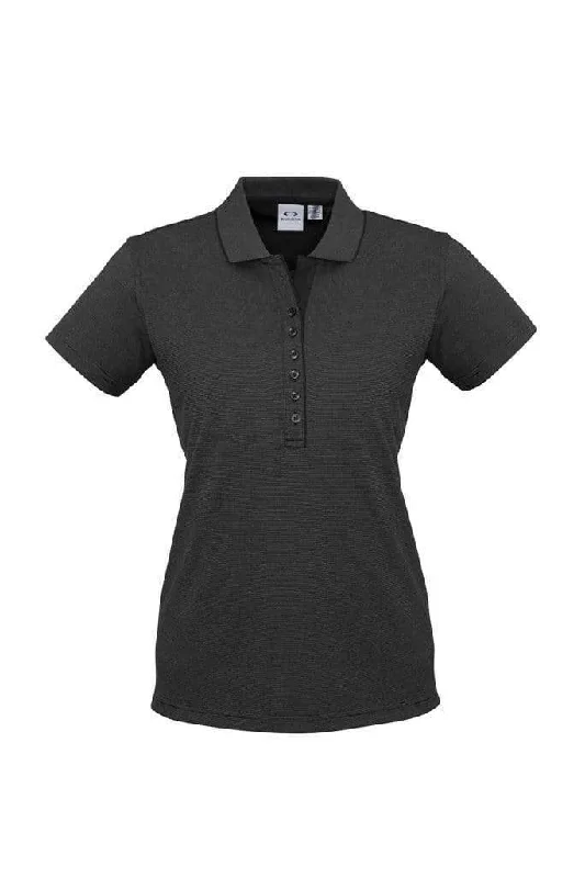 Floral print short - sleeve polo shirt for a feminine lookBiz Collection Women’s Shadow Polo P501LS