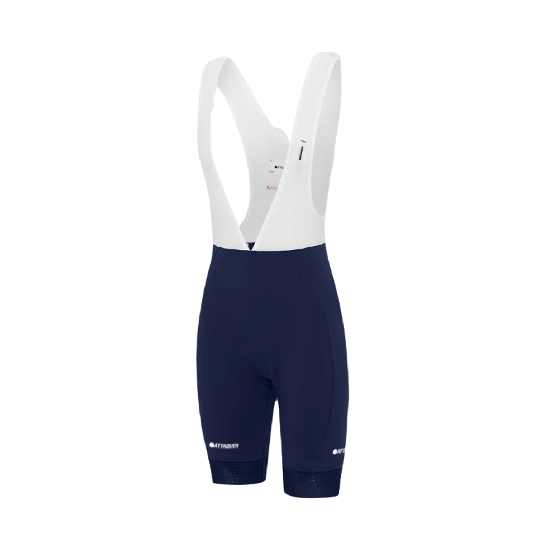 Twill Women Shorts with a Smooth Texture and DurabilityAttaquer Womens A-Line Bib Shorts - Navy